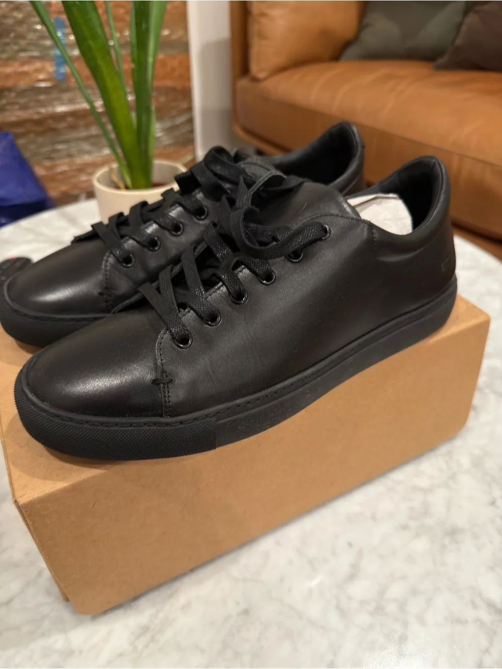 Zadig & Voltaire Black Leather Low-Top Sneakers